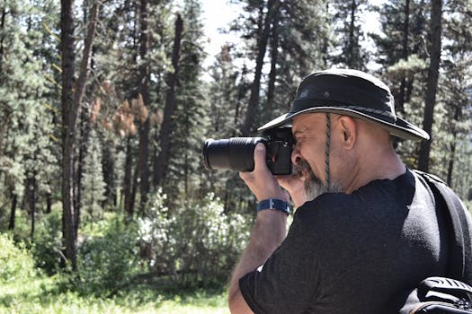 photographer capturing wildlife in the Galapagos