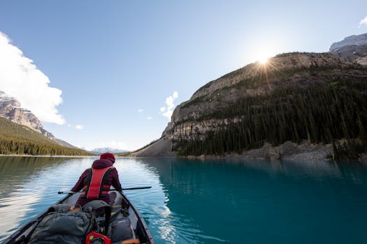 kayaking on a serene lake