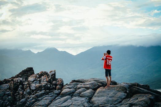 rock climbers on a mountain