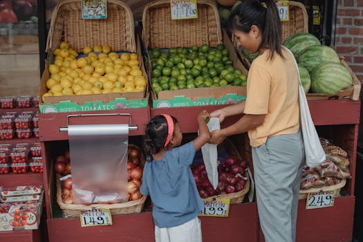 local food market with outdoor seating