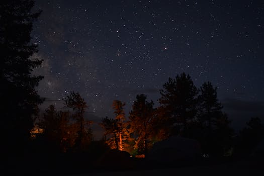 campfire under the stars