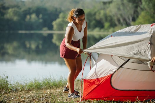 Setting up an eco-friendly campsite