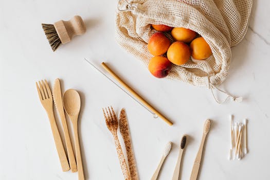 variety of biodegradable utensils