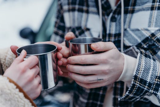 reusable camping utensils in a travel case