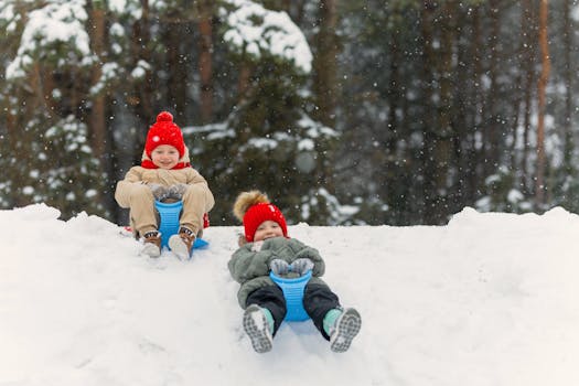 kids playing in nature