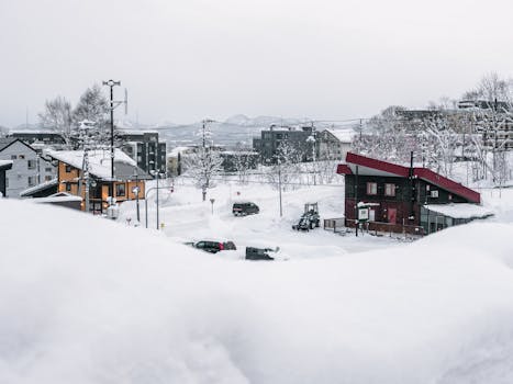 Skiing at a sustainable resort