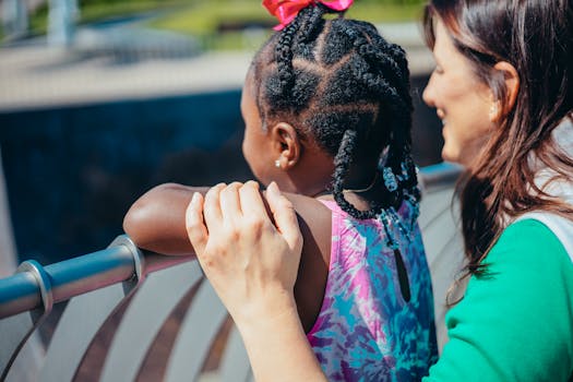 children observing nature