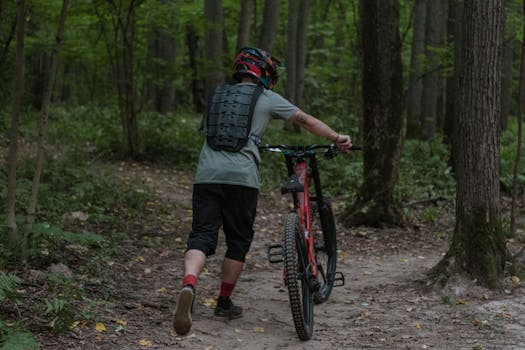 cyclist enjoying a smooth ride on a trail