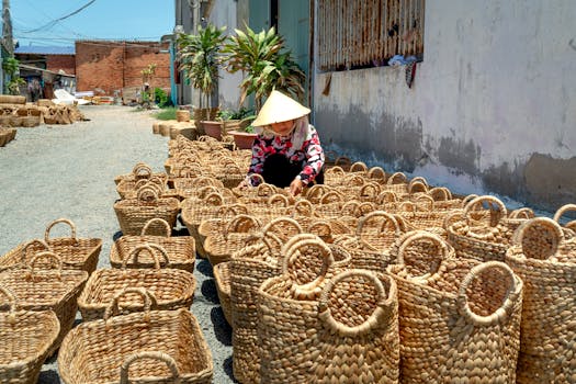 local market showcasing eco-friendly products