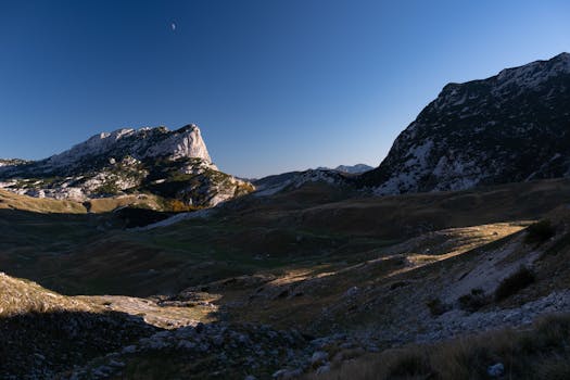 Breathtaking view of a national park with hiking trails