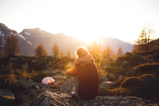 camping in nature