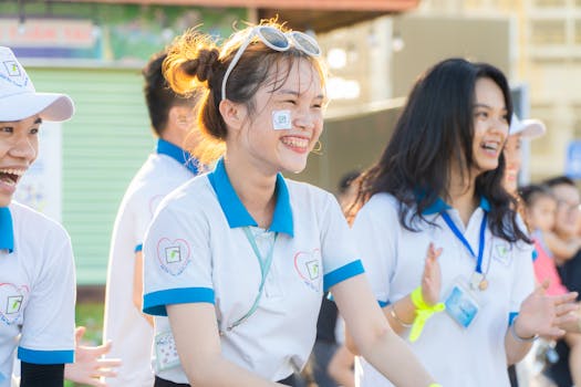 a group participating in a sustainable outdoor program