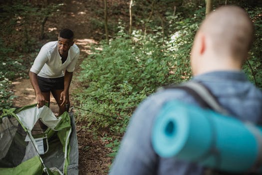 eco-friendly camping setup