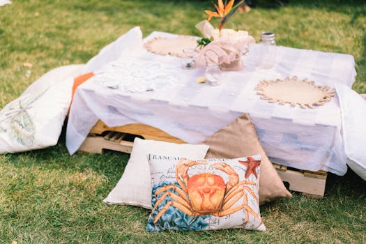 picnic setup in nature