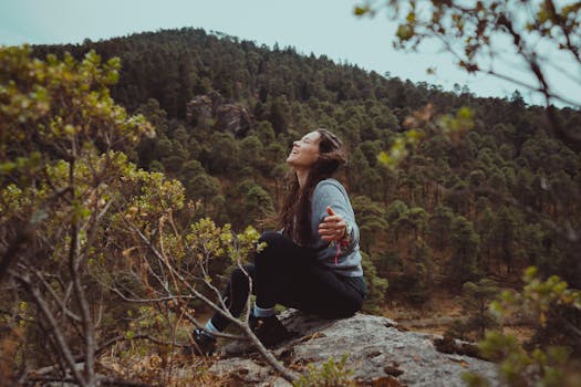 hiker enjoying nature