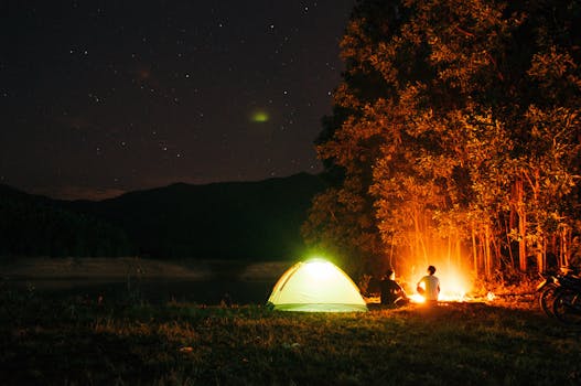 camping under the stars